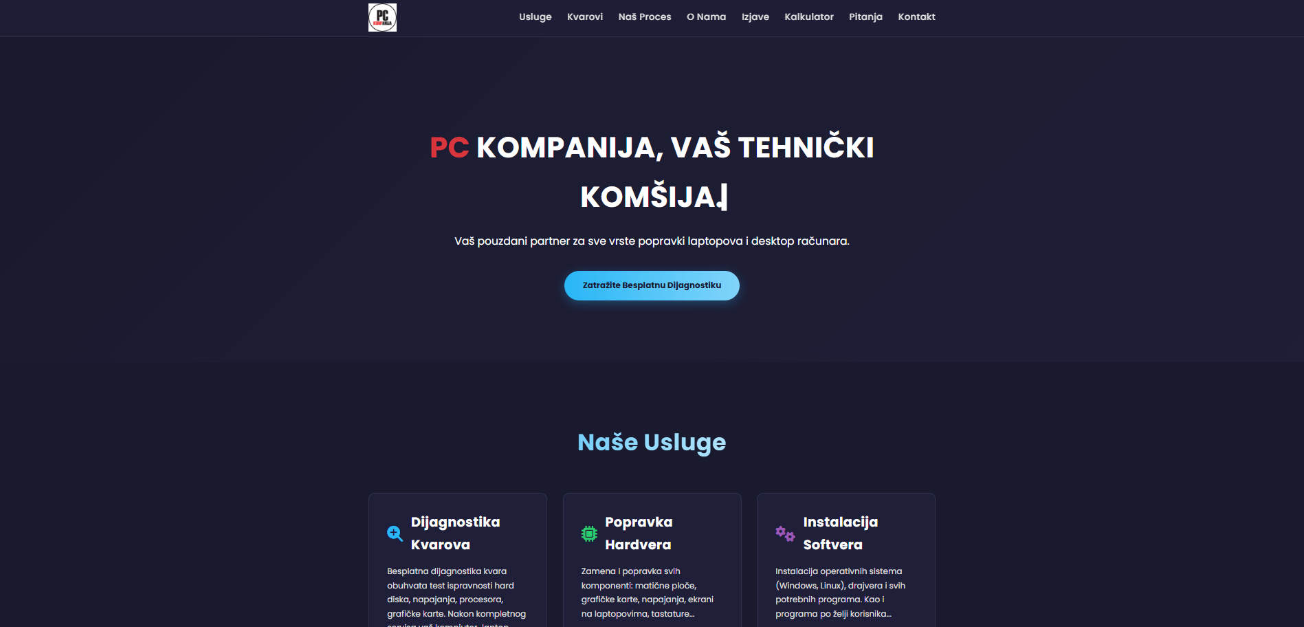 Projekat Laptop Servis Borča